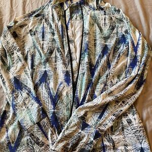 EleVen by Venus Williams Abstract Blue and Green Jacket